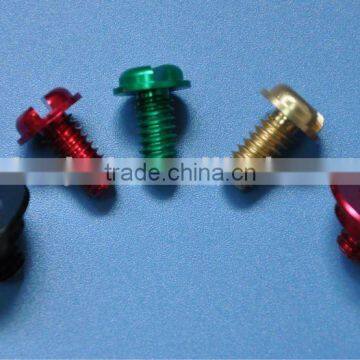 Cutom color aluminium anodization screws