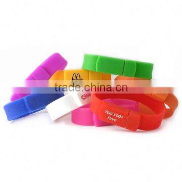 2014 new product wholesale rubber wrist band usb flash drive free samples made in china