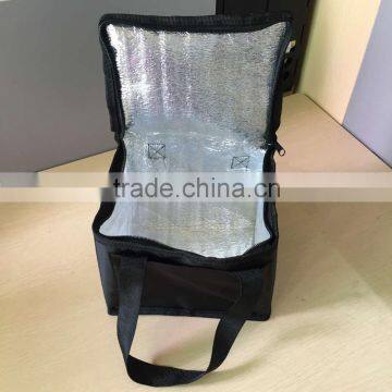 Portable Double Handles Customized 210D Polyester Thermal Insulated Freezer Bag With Front Pocket Quality Choice photo-4