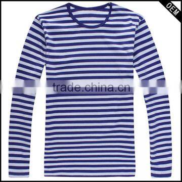 long sleeve couple t-shirt with stripe love couple t-shirt design 100cotton