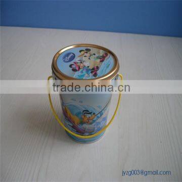 Mold existing with lid mini tin bucket for storage, for promotion, for cookie packaging