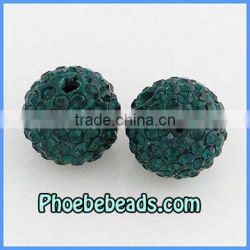 Big Size 14MM Shamballa Crystal Beads Wholesale In Bulk High Quality Emerald 9Colors Disco Ball Jewelry Accessories