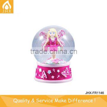 Custom Resin Pink Angel Snow Crystal Ball
