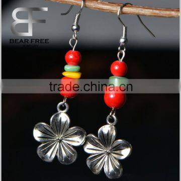 DIY Wholesale Dangling Flower Shaped Drop Earrings Designs for Women