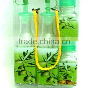 TW417K15P 4pcs glass cruet jar set with printing