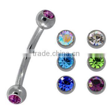 16G Colorfhul Hot Sale Stainless Steel Fake Cool Eyebrow Rings Body Piercing Jewelry