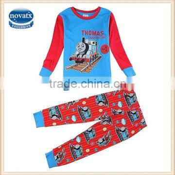 (AB6100) 2-6Y China manufacturer thomas print baby clothing set autumn kids boys sets