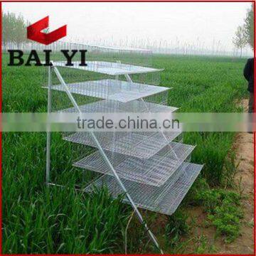 Metal Wire Mesh Layer Poultry Quail Cages With Poultry Quail Feeder Drinker