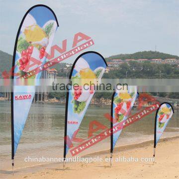 Outdoor beach flying flags teardrop banner pole