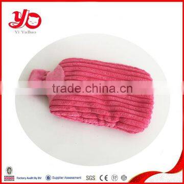 Top quality lovely plush water bag, plush pink hot water bag