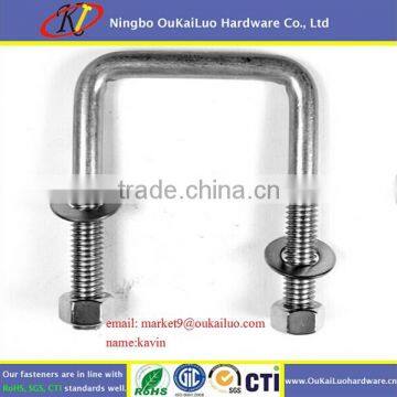 Flat u bolt for pipe