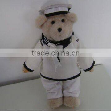 38cm novel and cute soft stuffed plush navy teddy bear with dress