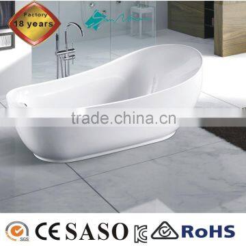 white acrylic freestanding bathtub 1800X890X780mm