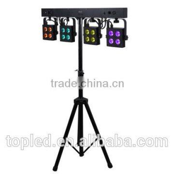 Alibaba led par light 16*4-in-1 RGBW LED Par Footswitch control 4 par system