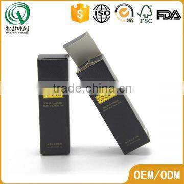 Black Hot Stamping Packaging Customized Luxury Perfume Box Paper photo-3
