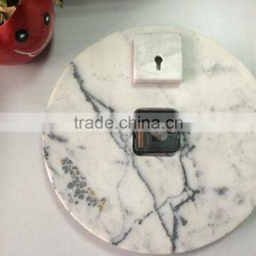 Household Decorative White Marble With Pattern Wall Clock Quality Choice photo-3