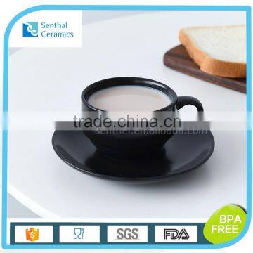 2016 NEW Chaozhou porcelain color glaze matte black coffee cups mugs for gift promotion