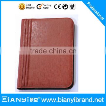 A4 Zipper Portfolio PU Leather Portfolio Mutifuction Portfolio with High Quality For Career Fair