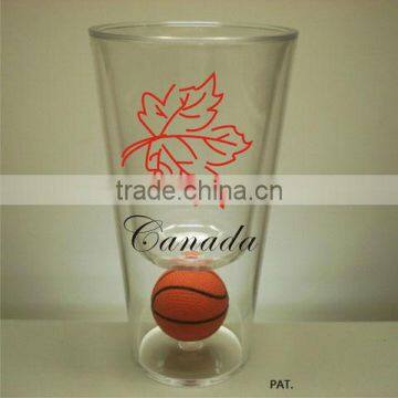 Basketball plastic cup - Canada & maple leaf