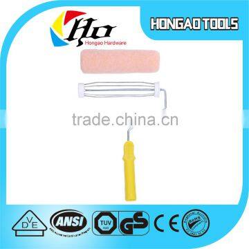 Wholesale high quality wall paint brush yellow hanle pink color hair paint roller