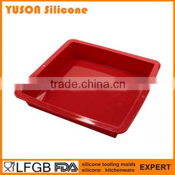 Seen on TV non stick Silicone rubber square pizza pan