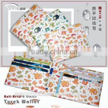 Eco-friendly Anti-RFID Foldable 6 Cards Tyvek Paper Wallet                        
                                                                                Supplier's Choice