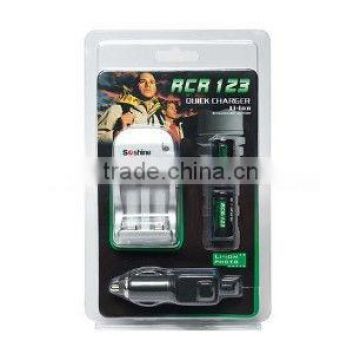 Soshine RCR123 3.0/3.7V battery Charger SC-S6