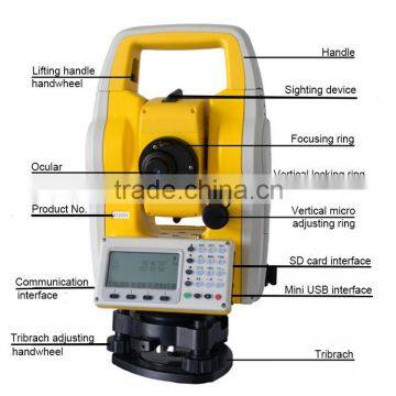 2015 New Cheap Total Station with Stable Dual-axis Compensation