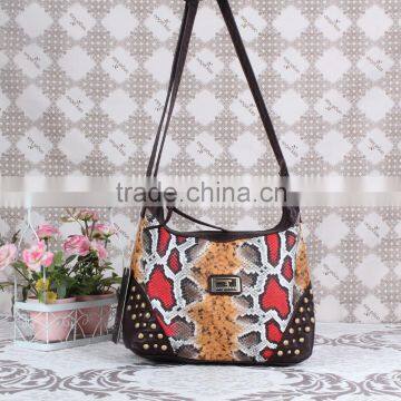 decorated snake grain ladies sling bag branded sling bag