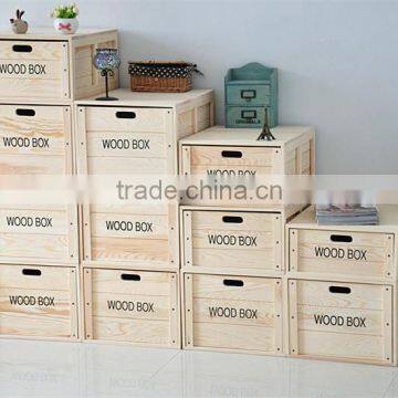 Unfinished wooden drawer chest for storage