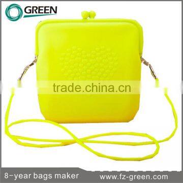 soft silicon jelly sublimation cosmetic bag yellow