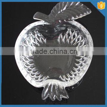 LXHY-T027 Decorative Apple shape mini glass fruit plate