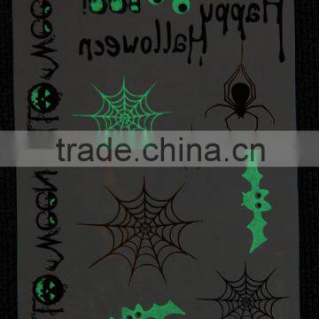 Custom Latest Design Glow Tattoo Halloween Sticker