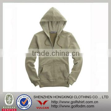 2013 Newest full zip 100% cotton hoodies