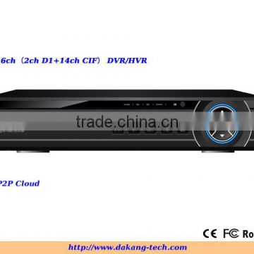 16CH H.264 DVR/HVR with HDMI and p2p