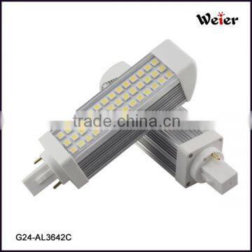 WEIER Lighting G24 PLC 8W 85-265V AC 42SMD 5050 Led Light