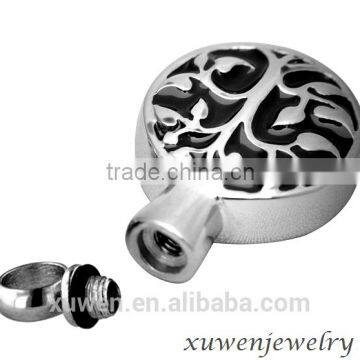 Black Enamel Tree of Life 316l Stainless Steel Cremation Pendant Keepsake Items photo-3