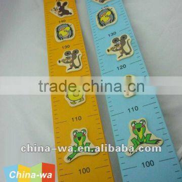 wooden animal straight ruler toys or height measure for children