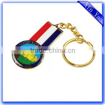 Promotional Surfboard Custom Cheap Epoxy Metal Silver Zinc Alloy Keychain