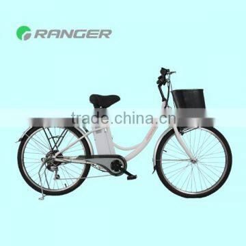 350W 36V 10AH li-ion battery electric bicycle with Pedals or throttle bar