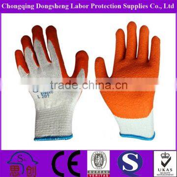 Anti-Acid Comfortable Orange Latex lumberjack work gloves