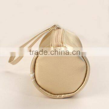 Embossed Personal Brand Gold PU Zipper Money Bags