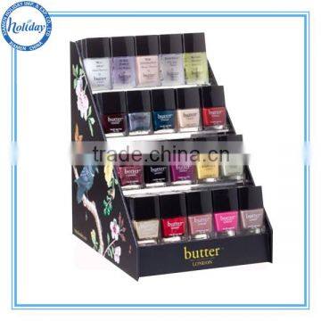 Fashion Pos Cardboard Floor Nail Polish Display Floor Stand