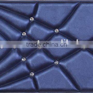 3d leather wall panel High quality interior wall material/ leather carving decorative wall