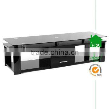 TV-3008 Black Lacquered TV Stand With Drawers