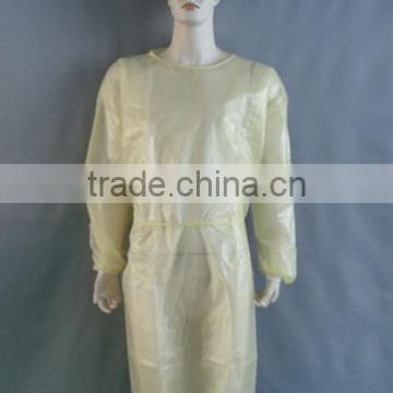 Yellow isolation gown