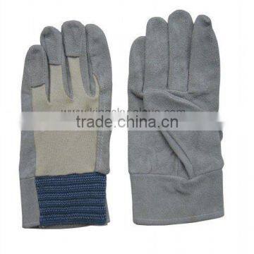 Cow split leather working glove