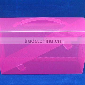 plastic clear shoe box with handle