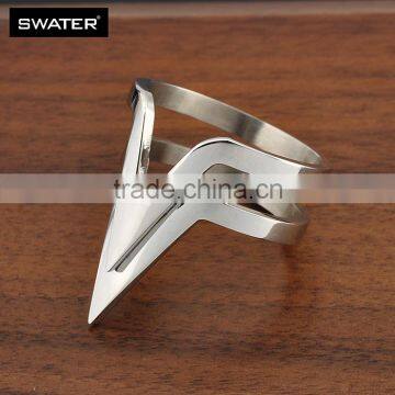 Wholesale Stainless Steel Arrow Design Silver Rings Jewelry photo-4