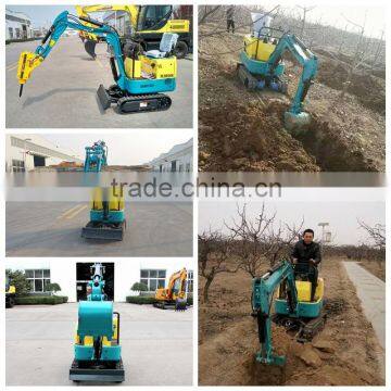 0.8t 1.2t 1.5t mini excavator / mini digger / best price with rock hammer auger bucket excavator